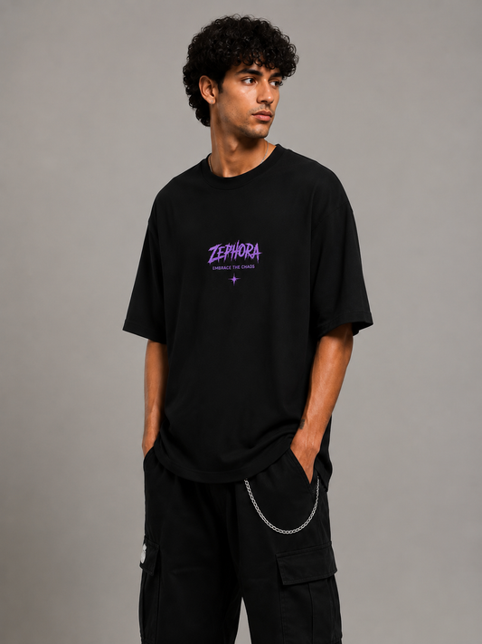 Zephora Broken Thoughts Graphic Oversized T-Shirt