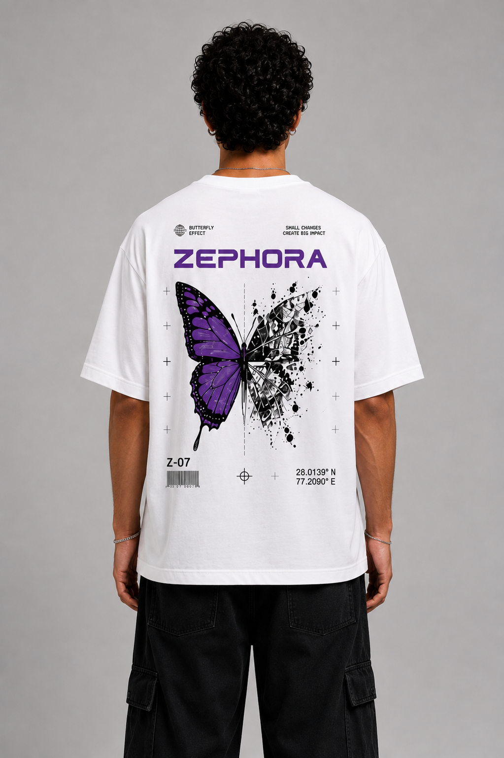 Zephora Butterfly Effect Graphic Oversized T-Shirt