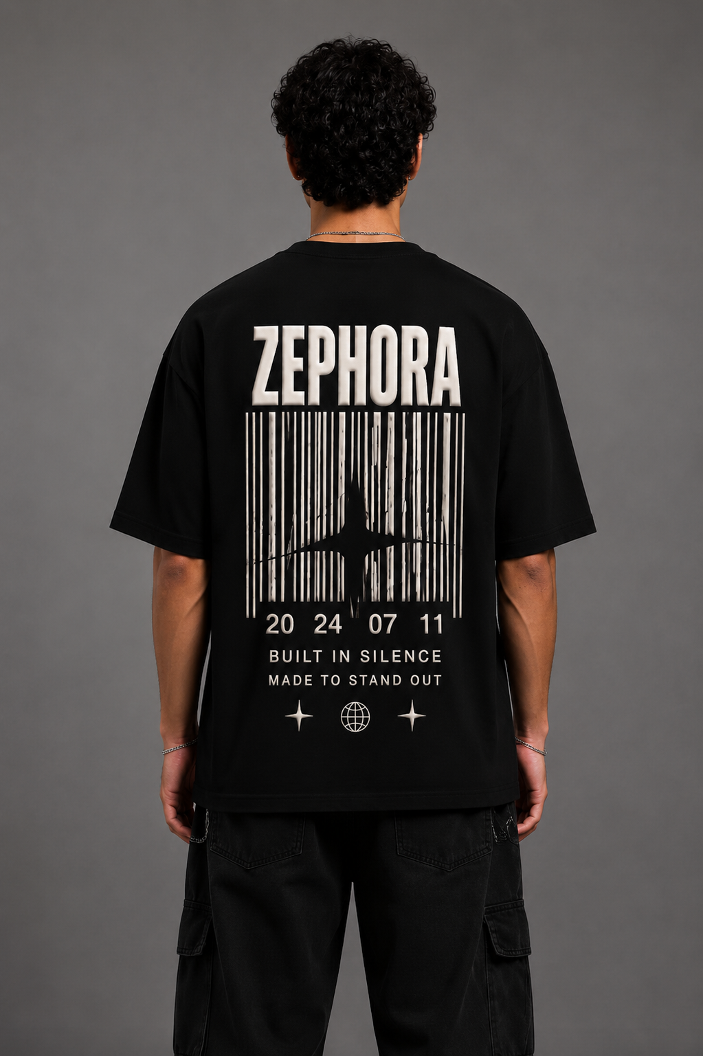 Zephora Built in Silence Graphic Oversized T-Shirt