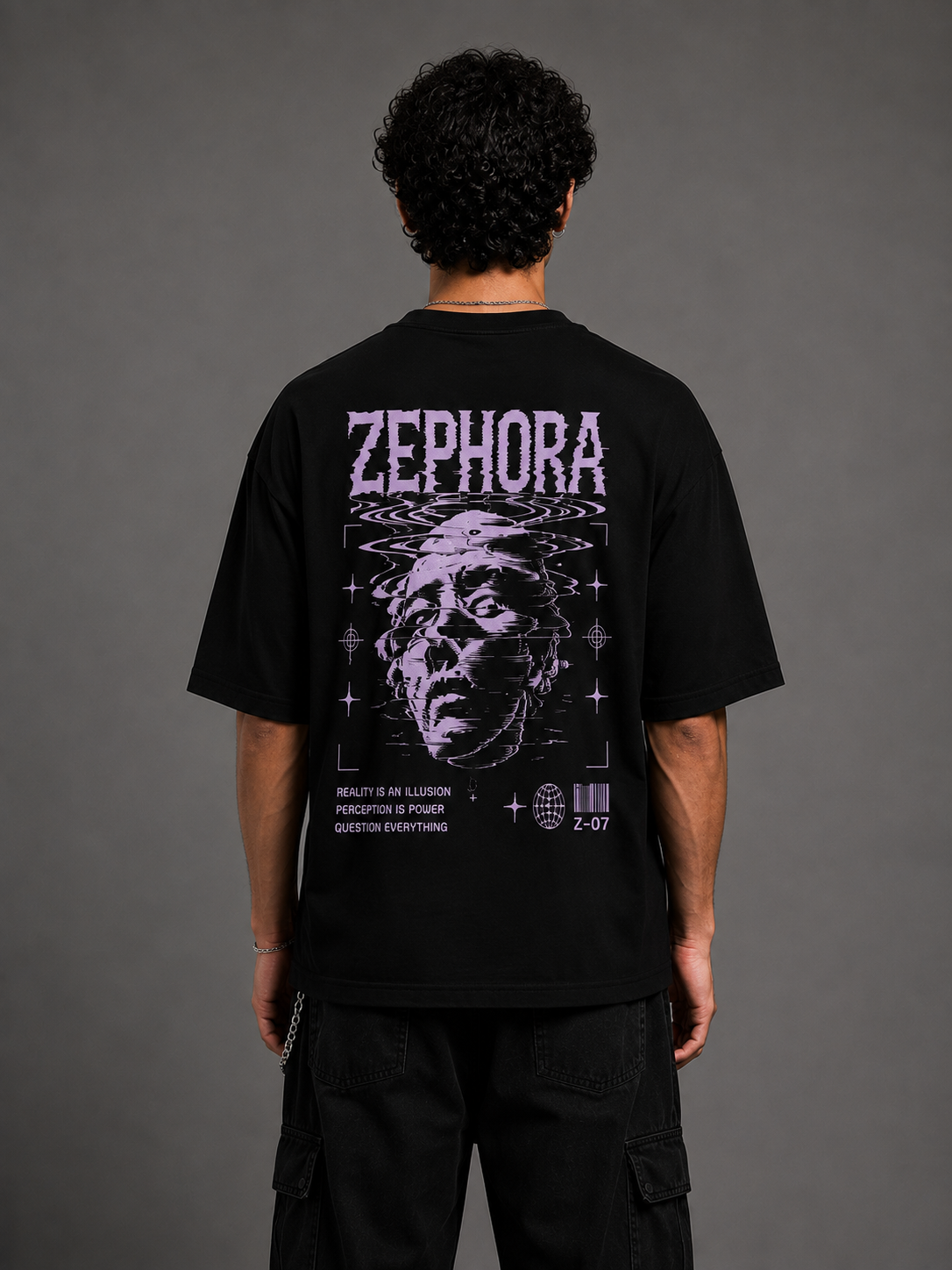 Zephora Reality Illusion Graphic Oversized T-Shirt