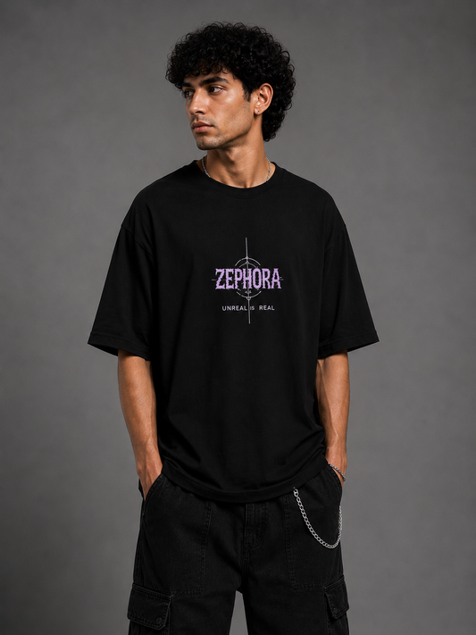 Zephora Reality Illusion Graphic Oversized T-Shirt