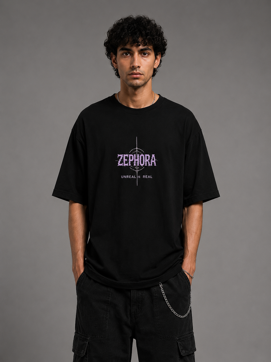 Zephora Reality Illusion Graphic Oversized T-Shirt