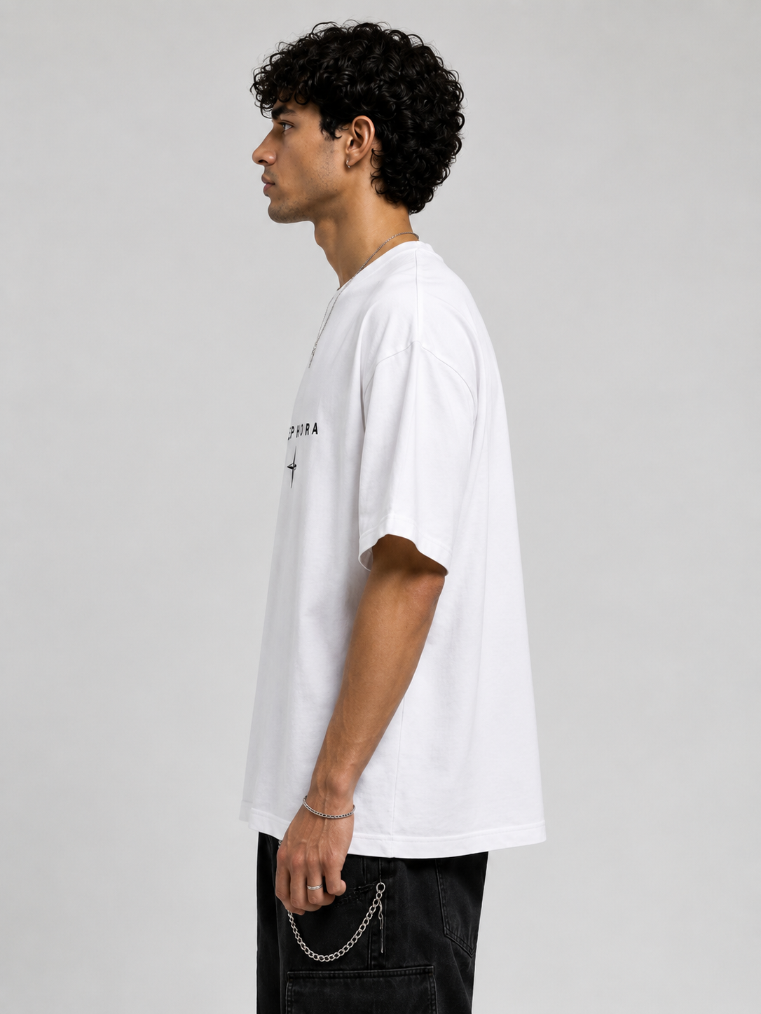 Zephora Cosmic Spiral Graphic Oversized T-Shirt
