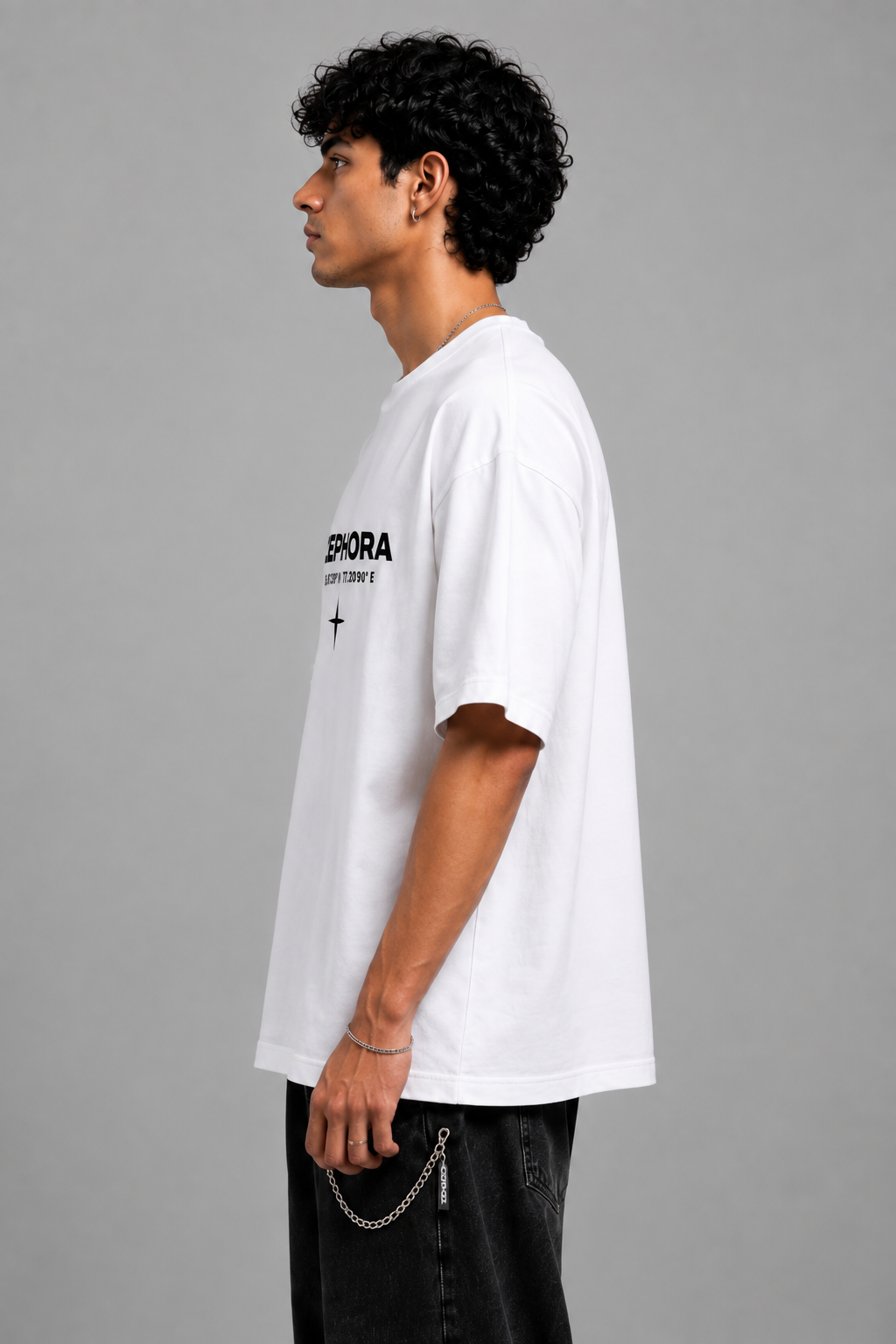Zephora Cosmic Spiral Graphic Oversized T-Shirt