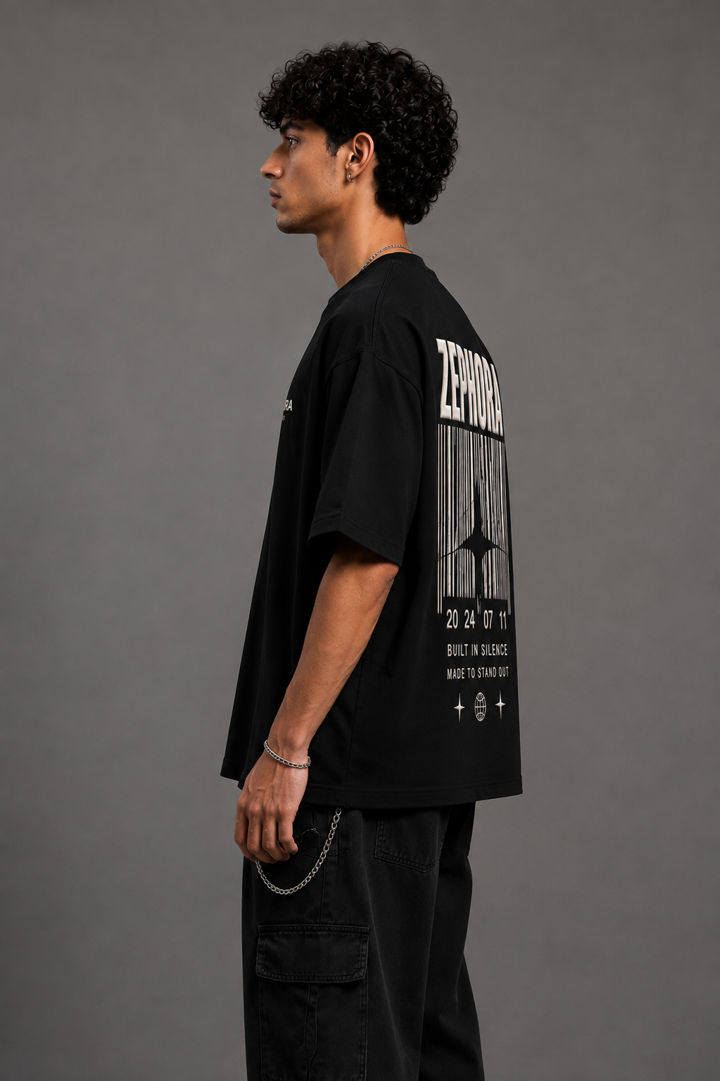 Zephora Built in Silence Graphic Oversized T-Shirt