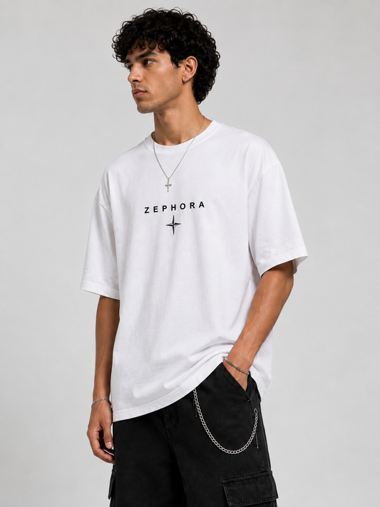 Zephora Cosmic Spiral Graphic Oversized T-Shirt