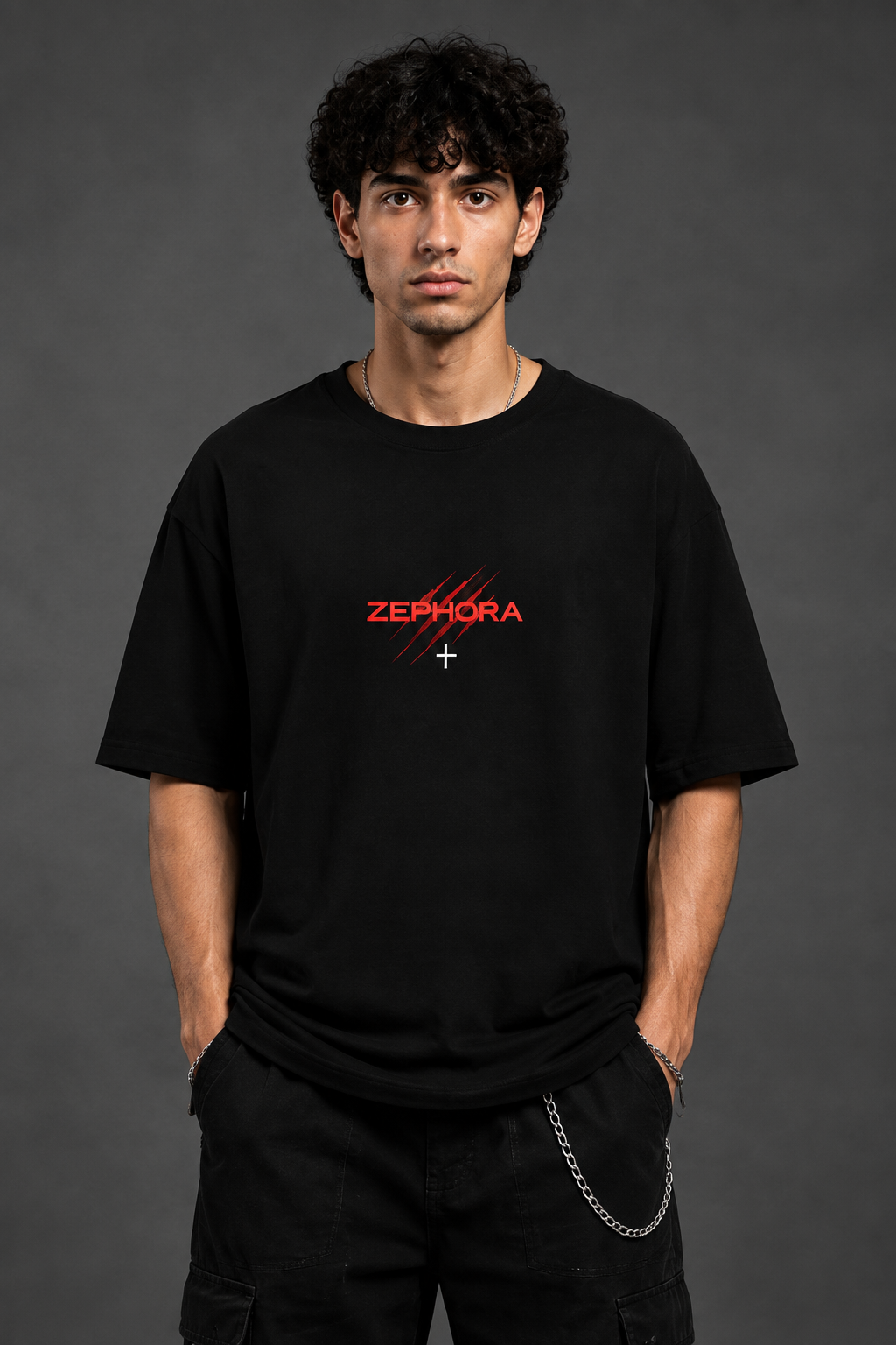 Zephora Chaos Angel Graphic Oversized T-Shirt