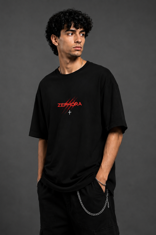 Zephora Chaos Angel Graphic Oversized T-Shirt